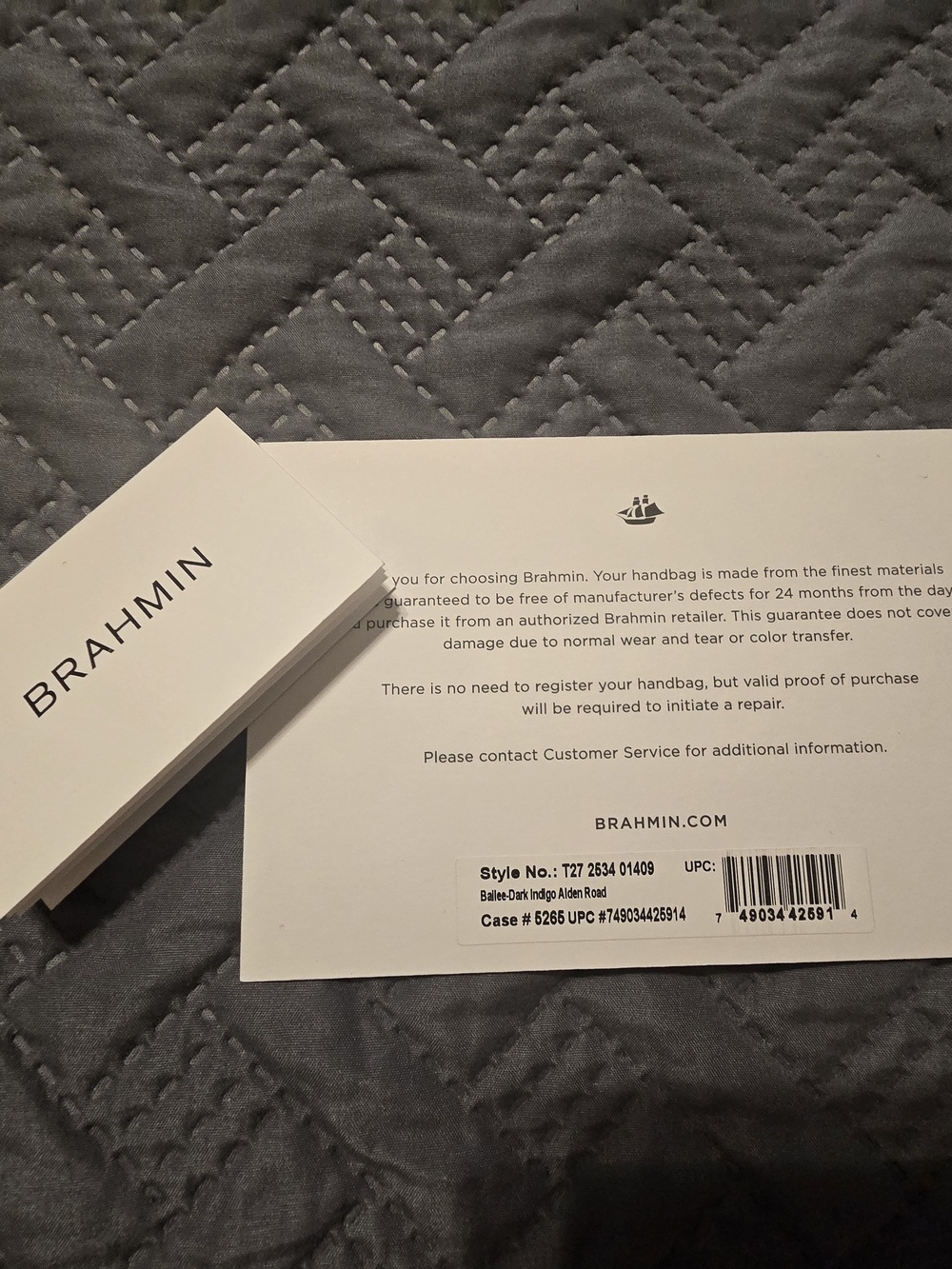 Brahmin - Bailee - Alden Road In Indigo - Picture 13 of 13